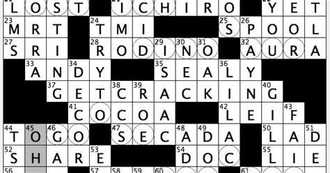 In an effort to arrive at the correct answer, we have thoroughly scrutinized each option and taken into account all relevant information that could provide us with a clue as to which solution is the most accurate. . Cuban american grammy winner jon crossword